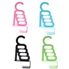 4 Holes+1 Hook Coat Storage Rack Over Door Hooks Bathroom Towel Rack Waterproof