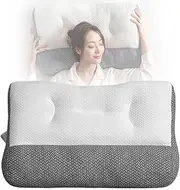 Well Sleep Pillow with Pillow Case, Sleep Neck Pillow Cervical Memory Foam Pillow, Super Ergonomic Pillow Good Night Pillow Contour Orthopedic Bed Pillow Nursing Pillow