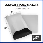 1000 13x16 EcoSwift Poly Mailers Plastic Envelopes Shipping Mailing Bags 2.35MIL