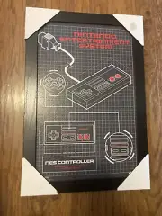 Framed Nintendo NES Controller Diagram Poster “New” Official Nintendo (13x19)