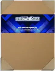 100 Brown Kraft Fiber 80# Cover Paper Sheets - 8" X 10" (8X10 Inches) Photo|Picture-Frame Size - Rich Earthy Color with Natural Fibers - 80lb/Pound Cardstock - Smooth Finish