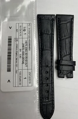 *ORIGINAL PATEK PHILIPPE MATT BLACK LEATHER BAND NEW