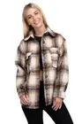 Ambiance Apparel Cozy Plaid Flannel Shacket Stylish Warm Button Up Layer