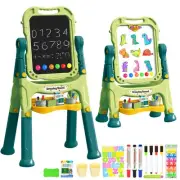Adjustable Kids Art Easel | Double-Sided White & Chalk Board | Painting
