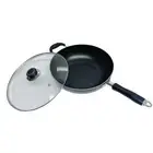 12.5" Nonstick Wok Pan with Lid, Dishwasher and Oven Safe Skillet, Non Stick Pan