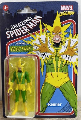 Electro Marvel Legends Retro 3.75” Figure 2021 Spider-Man! Brand New in Package