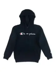 [Champion] Script Hoodie in Black