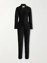 [Rivet Utility] Rivet Utility - Bigwig Cotton-blend Corduroy Jumpsuit - Black - small small Black