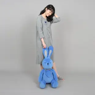 【YVONNE 以旺傢飾】兔子坐姿大抱枕(寶石藍)