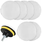 Wool Polishing Buffing Pads, 9 Pcs 4 Inch Car Polishing Buffing Wheel with Ho...