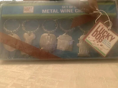 LUCKY DOG WINE CHARMS - NEW IN BOX/UNOPENED