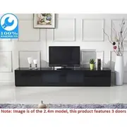 Grandora TV Entertainment Unit in Gloss Black 1.8m
