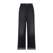 [Max Mara`S] Max Mara`S-Black Lusso Cotton Jeans-Donna 40 IT