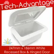 WHITE BOAT CARAVAN MOTORHOME 186 X 247MM FLUSH MOUNTED COMPARTMENT STORAGE BOX
