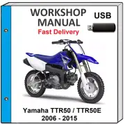 YAMAHA TTR50 TTR50E 2006 - 2015 SERVICE REPAIR SHOP MANUAL USB