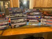 vintage hess, Texaco,bp, and citgo toy trucks