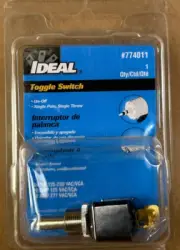 IDEAL 774011 Toggle Switch SPST 10A @ 250V, Screw On-Off - New - Free Shipping