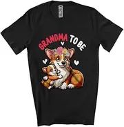 [Generic] Grandma to Be, Lovely Mother's Day Flowers Corgi New Grandma, Pregnancy Family Group Unisex T-Shirt
