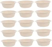 CATIEBYE 100Pcs Portable Bowls Disposable Salad and Noodle Bowls for Camping Parties and Daily Use Design for Fruits and Snacks