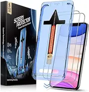MAGIC JOHN 2 Pack for iPhone 11/iPhone XR 6.1 inch Tempered Glass Screen Protector, Auto Dust-Elimination Installation, Bubble Free, HD Clear, Easy Installation