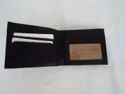 Sealed New Gold Coast Black Thin Leather Wallet