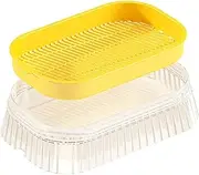 Folpus Planting Tray Grass Grower Box Starting Plant Growing Trays Grass Planter Tray, Yellow