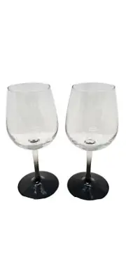 2 Brooklyn Nets Etched Wine Glasses