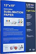 LIT Sublimation Paper A3+ 330x482mm 13x19, 100Sheets 110g Heat Press Transfer Paper - for Any Epson Sawgrass Ricoh HP Inkjet Sublimation Printer with Sublimation Ink for Blanks Mugs Tumblers T Shirts