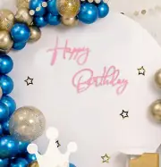 Happy Birthday Sign for Backdrop Felt Pink Happy Birthday Sign for Balloon Arch