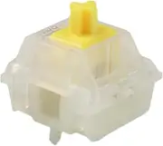 Gateron Cap Milky Yellow Switches V2 Pre Lubed Linear 63g 5 Pin for MX Mechanical Keyboard (Cap Milky Yellow 70 PCS)