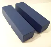 9" Nwot 2"X2" Coin Flips Box Holder, Coin Storage Box Lot, Blue, Cardboard