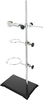 LAPYAPPE 1Pc Laboratory Retort Stand Rack for Flask Support Chemistry Experiments Base Easy to Assemble for Filtration and Heating Applications
