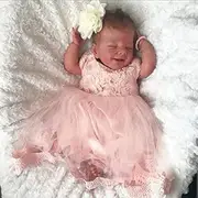Realistic Reborn Baby, Soft Silicone Vinyl Doll Baby, That Looks Real Sleeping Baby, 18"Handmade 46CM Reborn Baby,Girl