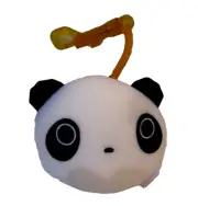 Snow Foam Micro Beads Panda Head Cushion/Pillow Backpack/Purse Clip-Brand New!
