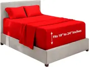Extra Deep Pocket Full Sheets - 4 Piece Hotel Luxury Full Sheet Set Fits up to 2