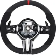 With Carbon Fiber Cover Red Top Strip Leather Steering Wheel Compatible For BMW F10 F20 F30 F32F10 F30 F97 F25 F26 X5 F15 F16 F31(M3)