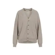 [Lemaire] Lemaire-Light Taupe Wool Relaxed Twisted Cardigan-Donna XS STAND