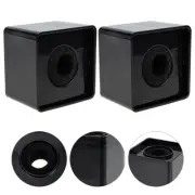 2 Pcs Mic Interview Handle Square Logo Holder for Handheld Microphone