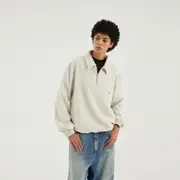 [1989 STUDIO] JP half zip sweatshirt Light Cream XS Beige