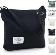 [COOLOME] Canvas Tote Bag for Woman Messenger Bag Crossbody Bag Travel Beach Bag Cute Shoulder Bag Handbag