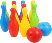 BESPORTBLE Family Fun Bowling Set Mini Bowling Pins Ball Safe Plastic Toys for Boys and Girls Great for Group Play