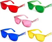 GloFX Color Therapy Glasses - 5 Pack - Chakra Mood Light Therapy Chromotherapy Glasses