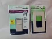 Leviton Slide Dimmer SureSlide Wallplate Decora LED Incandescent Light Almond