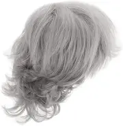 SHERCHPRY Short Curly Wigs for Women Heat Resistant Synthetic Hair Natural Look for Older White Women Easy to Wear Grandma Wig Stylish Water Wave
