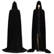 Adult Halloween Velvet Cape Medieval Costume Witch sorcerer Vampir