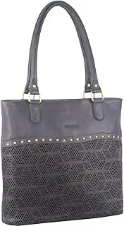 [Pierre Cardin] Women's Leather Perforated Shoulder Bag with stud Detailing