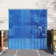 Door Curtain Blue 200 mmx1.6 mm 25 m PVC,Curtains & Drapes 10.25KG-153871