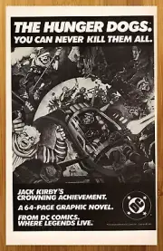 1985 DC Comics The Hunger Dogs Vintage Print Ad/Poster Jack Kirby Darkseid Art