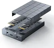 Yottamaster Dual M.2 NVMe Offline Clone Duplicator, 10Gbps Aluminum M.2 NVMe Cloner USB C to NVME SSD Enclosure for NVMe PCIe Size 2230/2242/2260/2280 (up to 8TB)