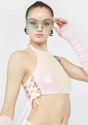 [Club Exx] Technotopia Flip Sequin Top